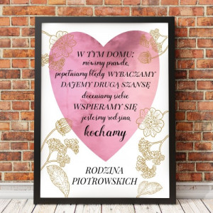 Plakat w ramce (30x40 cm) na parapetówkę - Nowa Chata