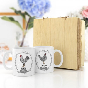 Zestaw kubków z nadrukiem imion dla pary - Pan i Pani domu