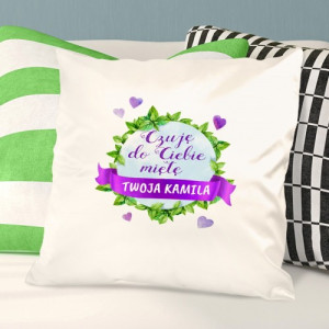 Poduszka z dedykacją Czuję Do Ciebie Miętę na wyjątkowy prezent