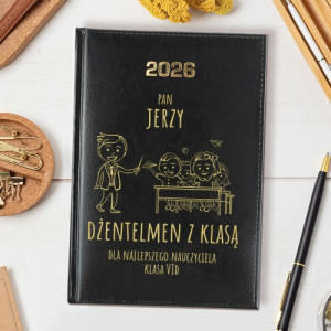 Kalendarz 2026 dla nauczyciela z nadrukiem - Dżentelmen z klasą