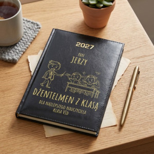 Kalendarz 2027 dla nauczyciela z nadrukiem - Dżentelmen z klasą