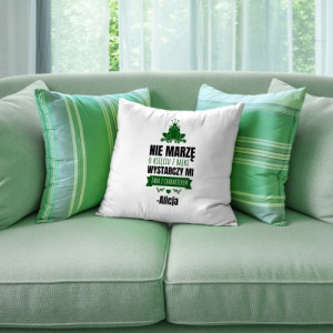 Poduszka z imieniem na prezent dla niej - Żaba