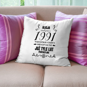 Poduszka z nadrukiem - Urodzona