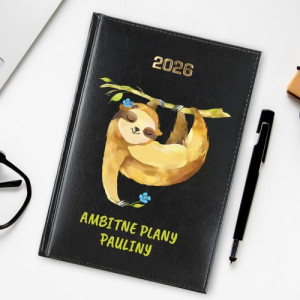Kalendarz na 2026 z nadrukiem dla niej - Leniwiec