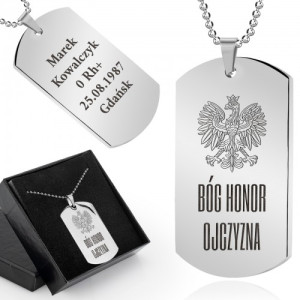 Nieśmiertelnik z grawerem dla niego - Patriota