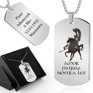 Nieśmiertelnik z grawerem dla niego - Husarz