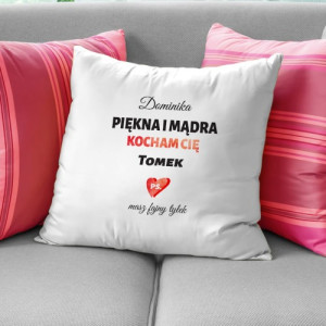 Piękna i mądra - poduszka z nadrukiem na upominek