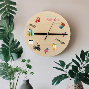 Zegar ścienny z nadrukiem personalizacji - Zegar biologiczny
