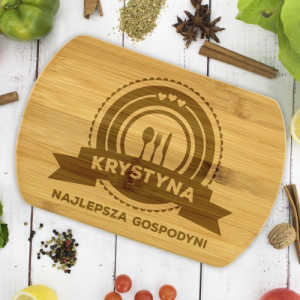 Deska do krojenia z grawerem dla niej - Najlepsza Gospodyni