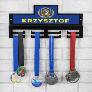 Wieszak na medale z nadrukiem dla siatkarza (39 x 18 cm) - Volleyball