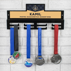 Wieszak na medale z nadrukiem dla szachisty - Skoczek