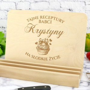 Podstawka pod książkę z grawerem dla babci - Tajne Receptury