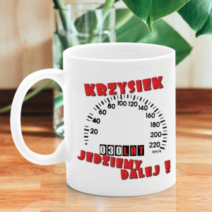 Kubek na urodziny z personalizacją - Jedziemy Dalej