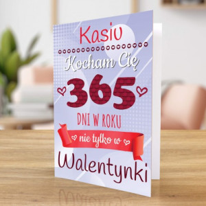 Kartka walentynkowa z personalizacją - 365 Dni
