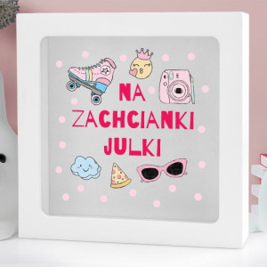 Skarbonka z nadrukiem dla dziewczynki - Zachcianki