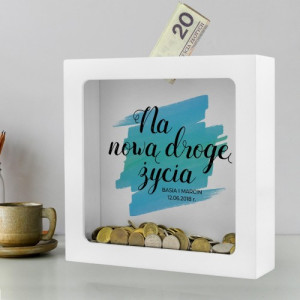 Skarbonka z nadrukiem dla Młodej Pary - Nowa Droga Życia