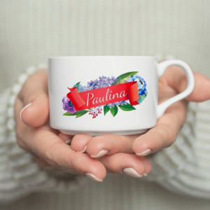 Filiżanka z nadrukiem dla niej - Bukiet
