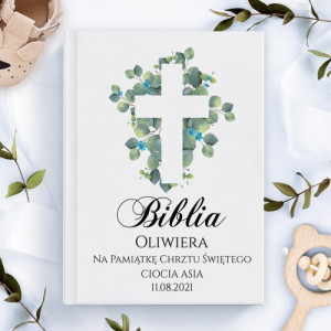 Biblia dla dzieci z dedykacją na chrzest - Dobra Nowina