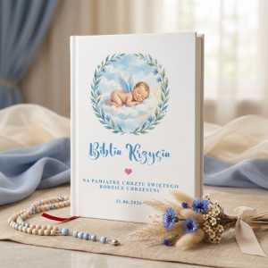 Biblia dla dzieci z nadrukiem na chrzciny - Boża Dziecina