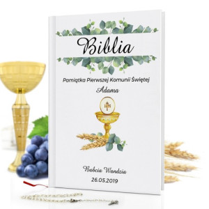 Biblia dla dzieci z personalizacją na komunię - Dar Łaski