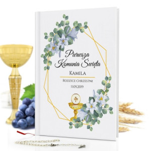 Biblia dla dzieci z dedykacją na komunię - Kielich Przymierza