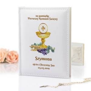 Album z nadrukiem na prezent na komunię - Złoty Kielich
