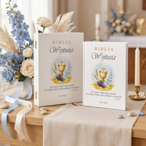 Biblia dla dzieci w pudełku na komunię - Kielich Bożej Woli