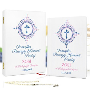Biblia dla dzieci w szkatułce z nadrukiem na komunię - Promienie Wiary