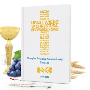 Biblia dla dzieci z nadrukiem na komunię - Modlitwa Chłopca