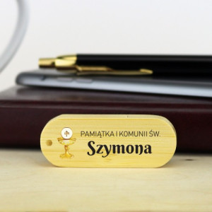 Pendrive z dedykacją na komunię - Złocisty Kielich