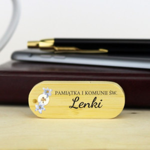 Pendrive 16 GB personalizowany na komunię - Hostia i Lilie