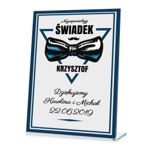 Statuetka z nadrukiem dedykacji dla świadka - Mucha