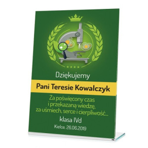 Statuetka z kolorowym nadrukiem dla biologa - Mikroskop