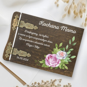 Album na zdjęcia z personalizacją na podziękowanie dla mamy - Róże