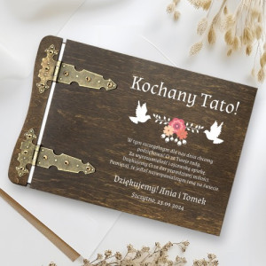 Album na zdjęcia z personalizacją na podziękowanie dla taty - Gołębie