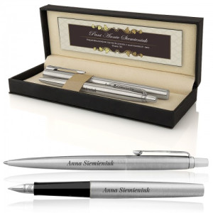 Pióro i długopis Parker z grawerem dla nauczyciela - Serdeczne Życzenia