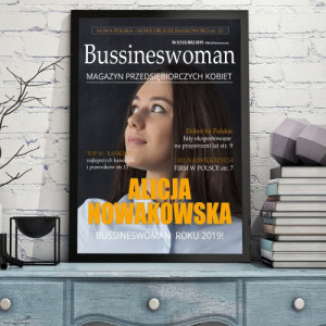 Plakat w ramce (30x40 cm) okładka gazety dla szefowej - Bussineswoman