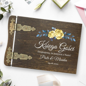Księga gości drewniana z Waszymi imionami - Dziękujemy, że Jesteście