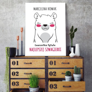 Plakat 50x70 cm z personalizacją dla szwagierki - Laureatka