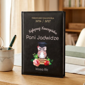 Kalendarz nauczyciela 2026/2027 z nadrukiem - Mądra Sowa