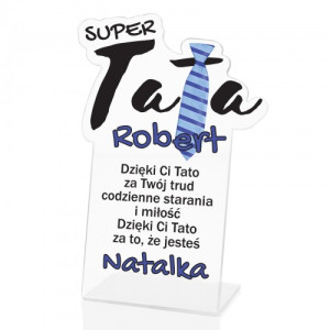 Statuetka z nadrukiem dedykacji - Dla Super Taty