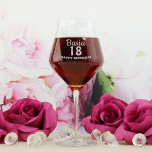 Kieliszek z grawerem na 18 urodziny - Królewskie Urodziny