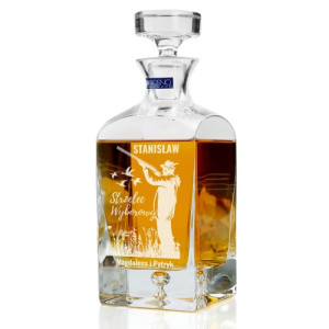 Karafka do whisky z grawerem na prezent dla myśliwego - Strzelec Wyborowy