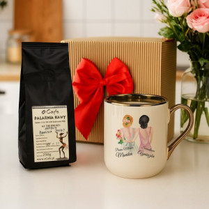 Kubek z nadrukiem i kawa dla świadkowej - Najdroższa