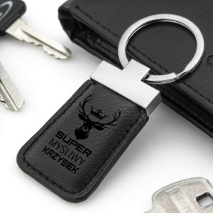 Brelok do kluczy z grawerem imienia dla myśliwego - Super Myśliwy