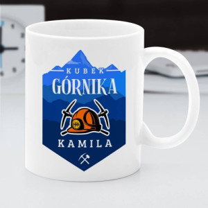 Kubek z nadrukiem na prezent dla górnika - Kilof i Łopata