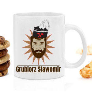 Kubek z nadrukiem na śmieszny prezent dla górnika - Grubiorz w Czako