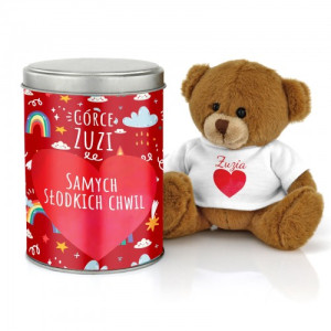 Miś w koszulce z nadrukiem dla córki - Miś miłości