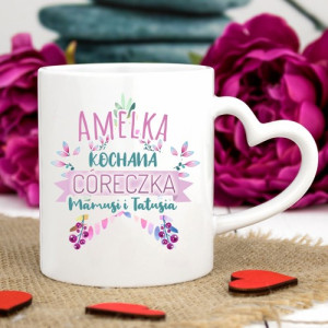 Kubek z nadrukiem na prezent dla córki - Mamusi i Tatusia