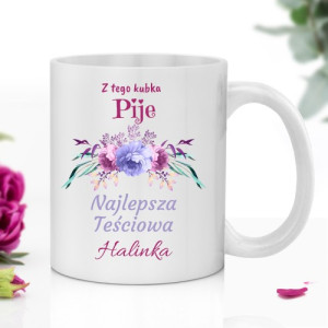 Kubek z nadrukiem personalizacji dla teściowej - Z tego kubka